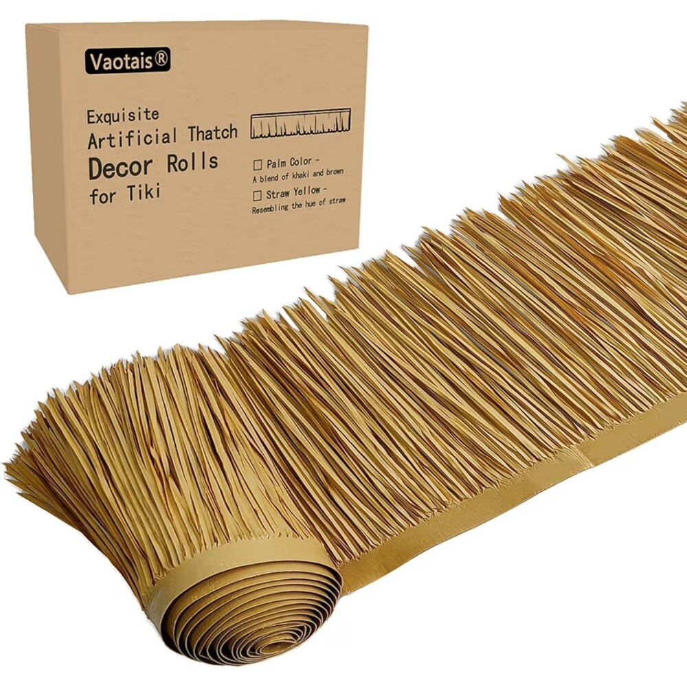 Artificial Tiki Palm Thatch Roof Roll 4 Ft NEW
